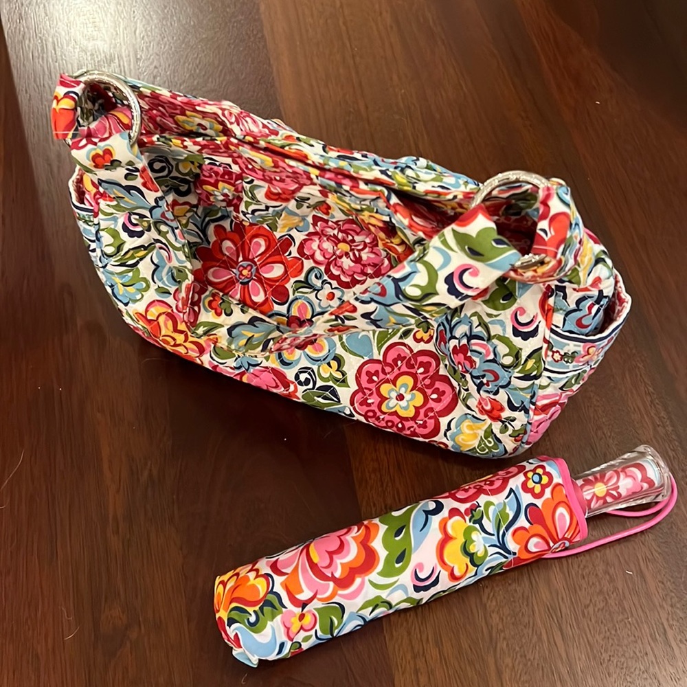 Vera Bradley Handbag & Matching Umbrella